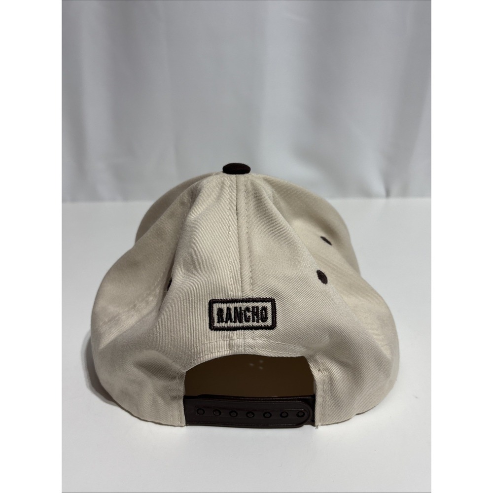 Top Level Rancho‎ Rodeo Cowboy Mens Cream Brown Adjustable Snapback Cap Hat - Picture 5 of 10